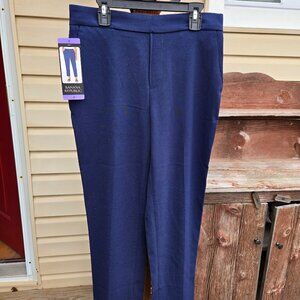 Banana Republic Tapered Pull on Pant Navy Blue Size 4 Elastic Waistband (NWT)